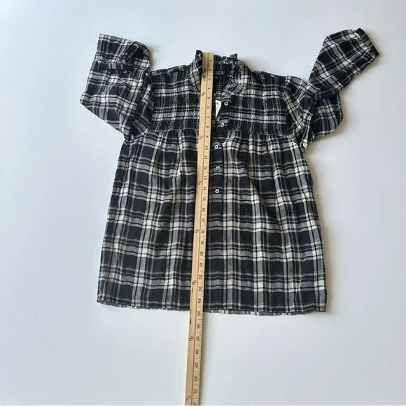 J.Crew Monochrome Plaid Button-Up Shirt size XXS - Picture 7 of 13